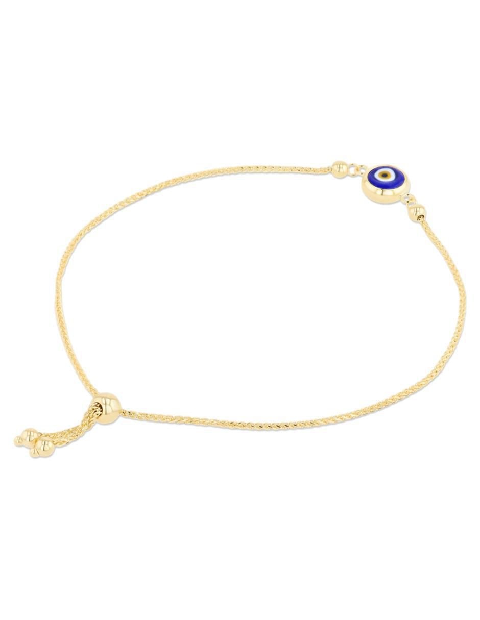 Pulsera de oro amarillo 14 k con acabado brillante 3