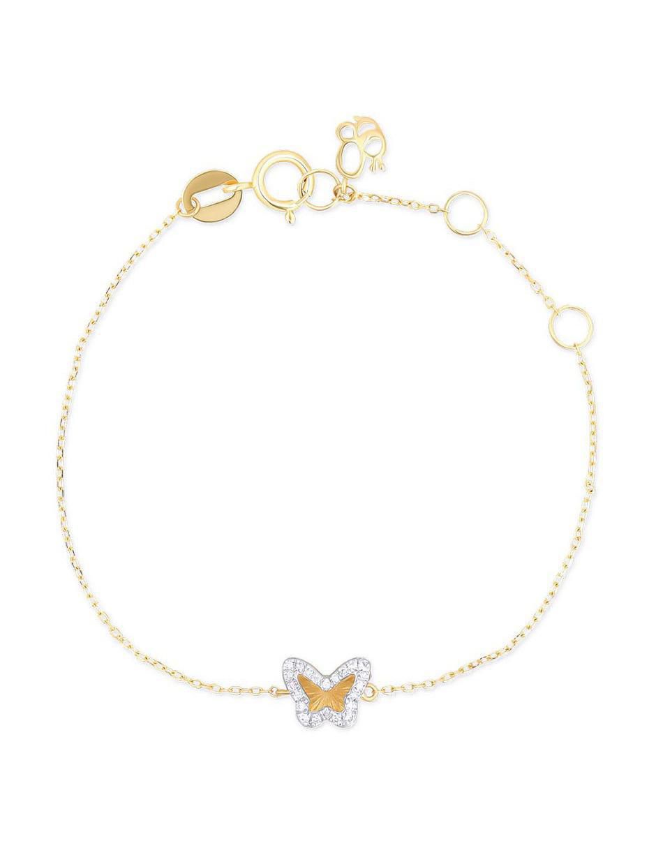 Pulsera de oro amarillo 14 K con acabado brillante