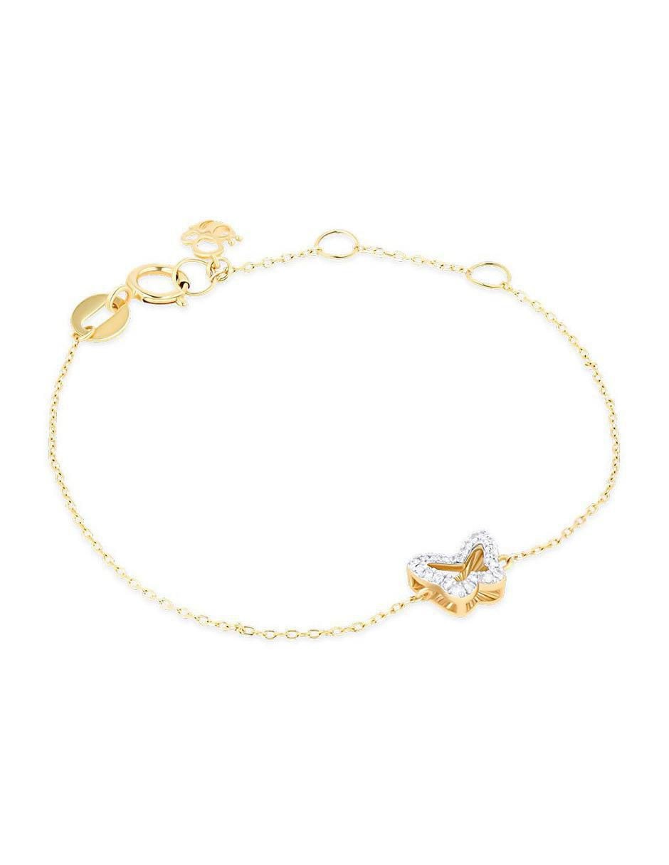 Pulsera de oro amarillo 14 K con acabado brillante 2
