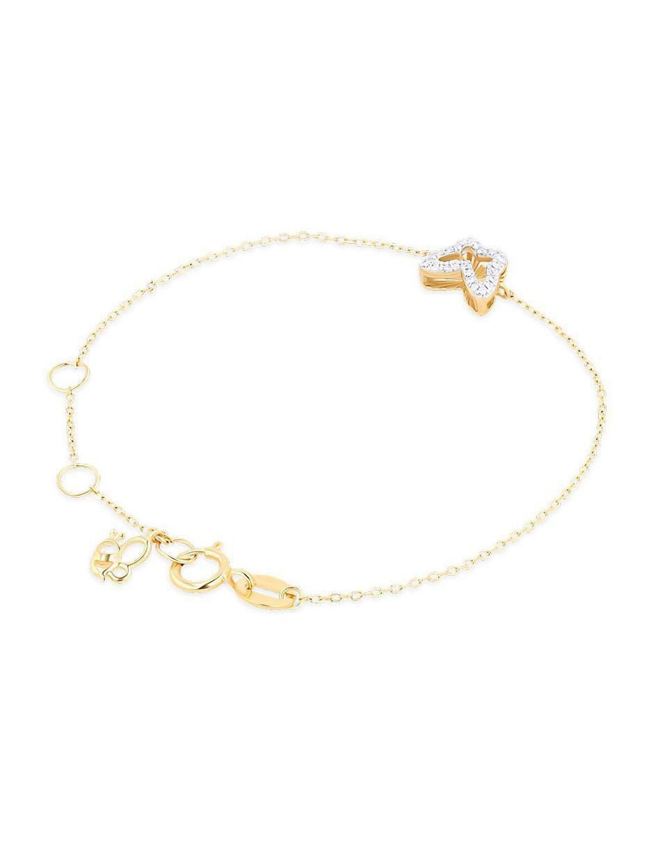 Pulsera de oro amarillo 14 K con acabado brillante 3