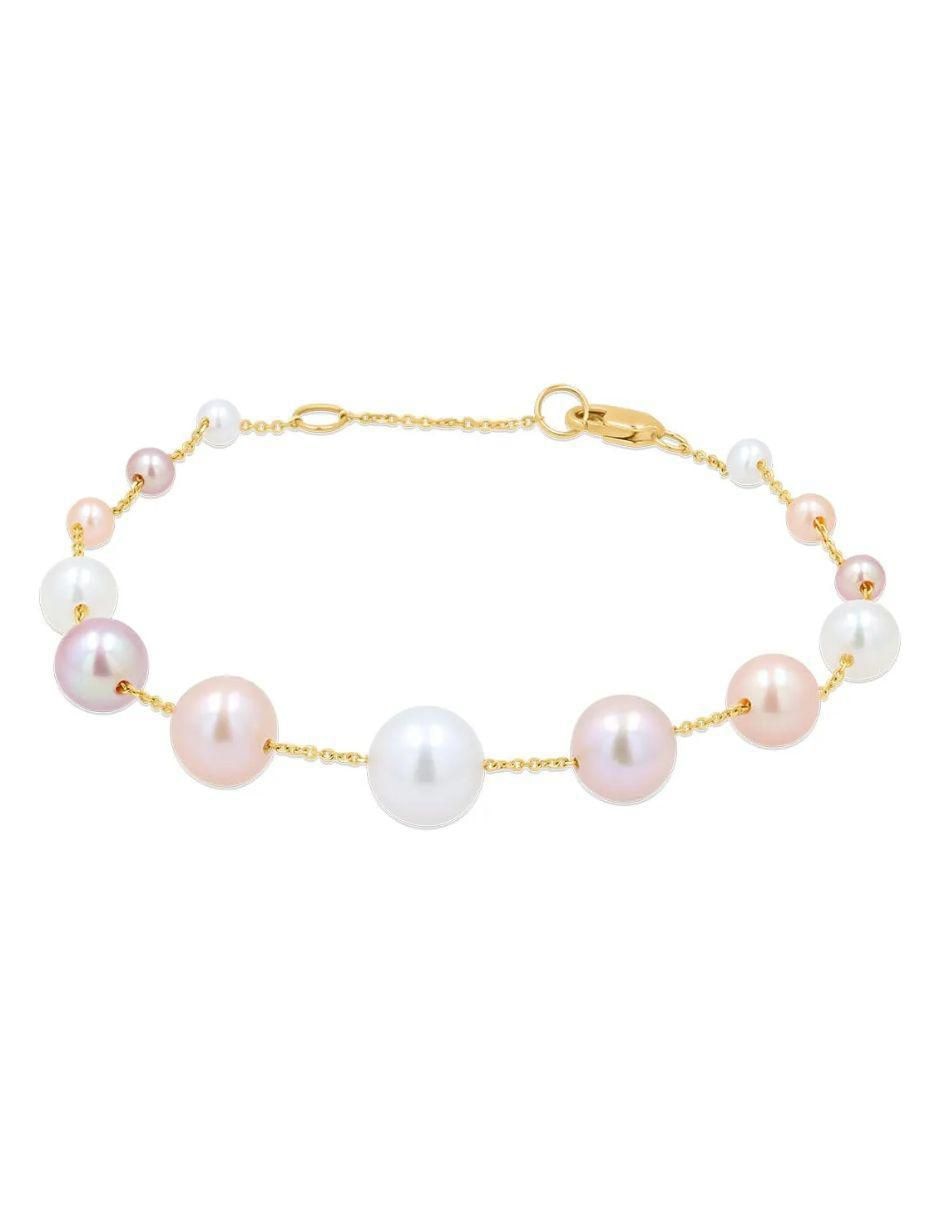 Pulsera de oro amarillo 14 K con acabado brillante 1