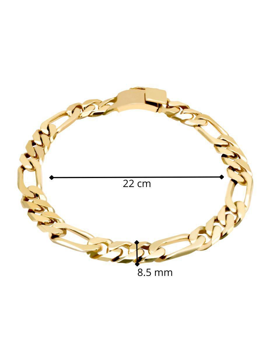 Pulsera de oro amarillo 14 K con acabado brillante 5
