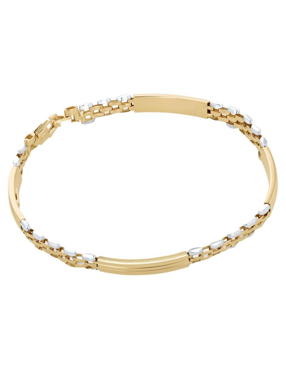 Pulsera de oro amarillo 14 K con acabado brillante 2