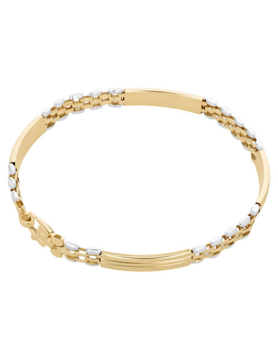 Pulsera de oro amarillo 14 K con acabado brillante 3
