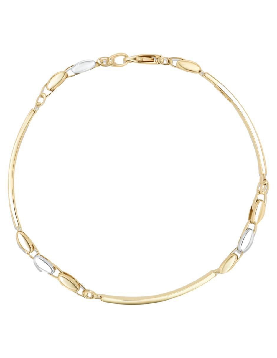 Pulsera de oro amarillo 14 K con acabado brillante