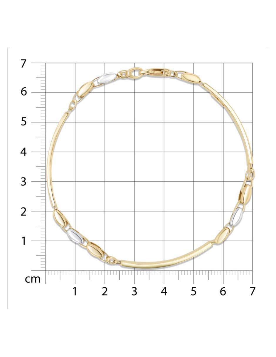 Pulsera de oro amarillo 14 K con acabado brillante 6