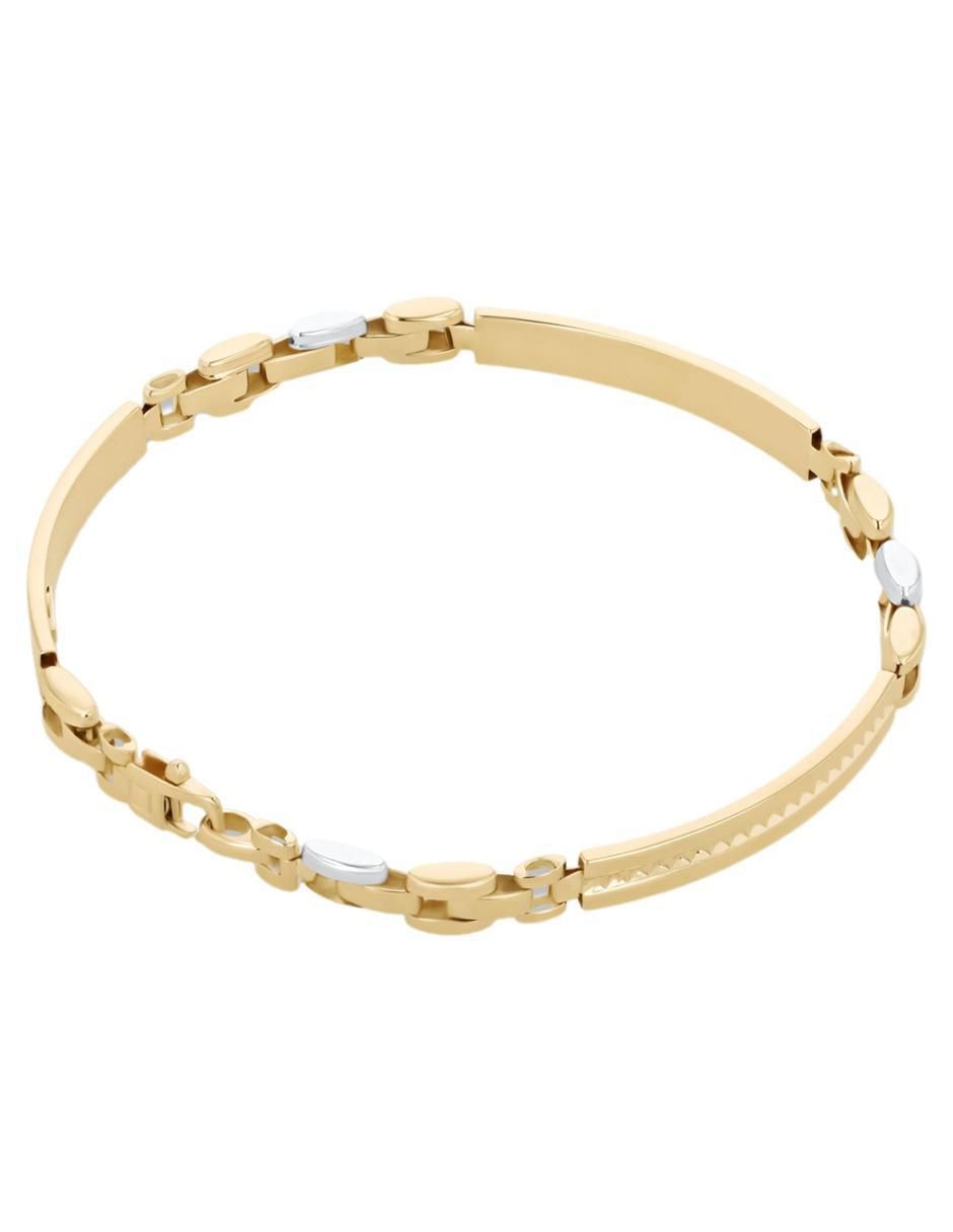 Pulsera de oro amarillo 14 K con acabado brillante 3