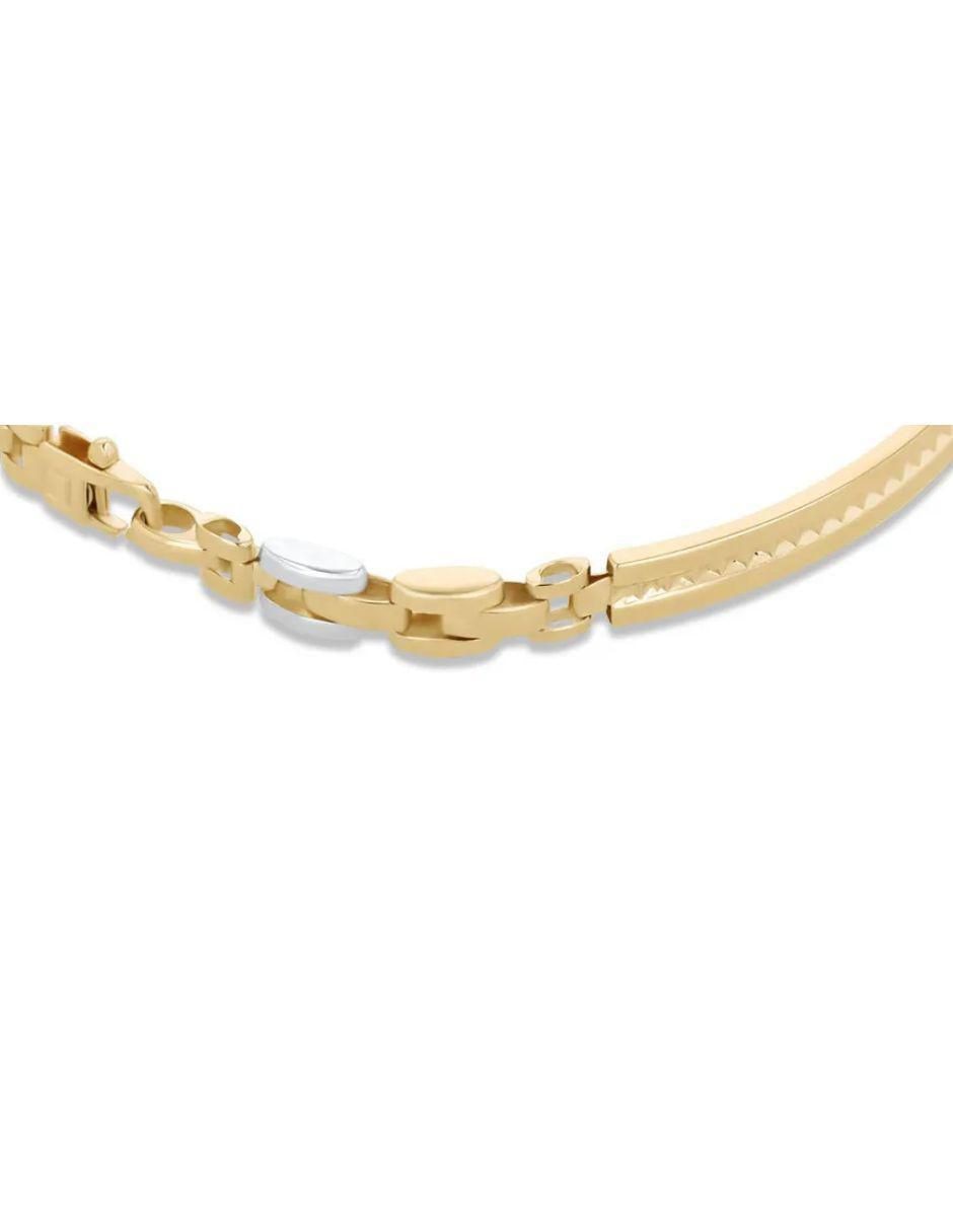 Pulsera de oro amarillo 14 K con acabado brillante 5