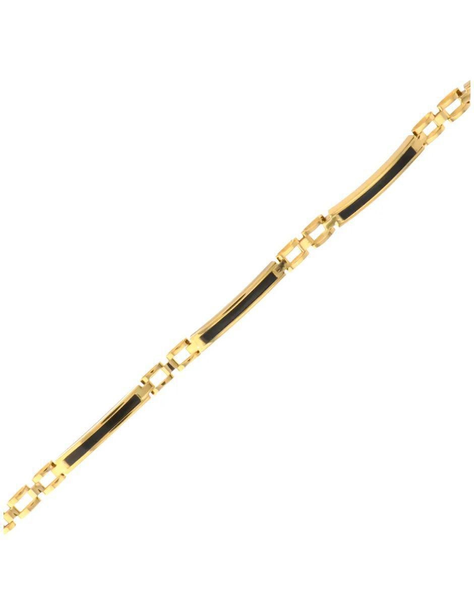 Pulsera de oro amarillo 14 K con acabado brillante