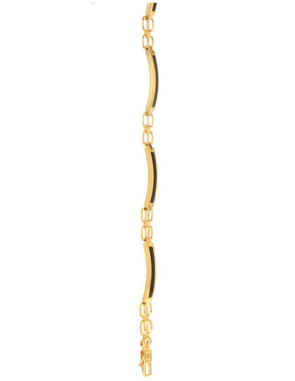 Pulsera de oro amarillo 14 K con acabado brillante 3