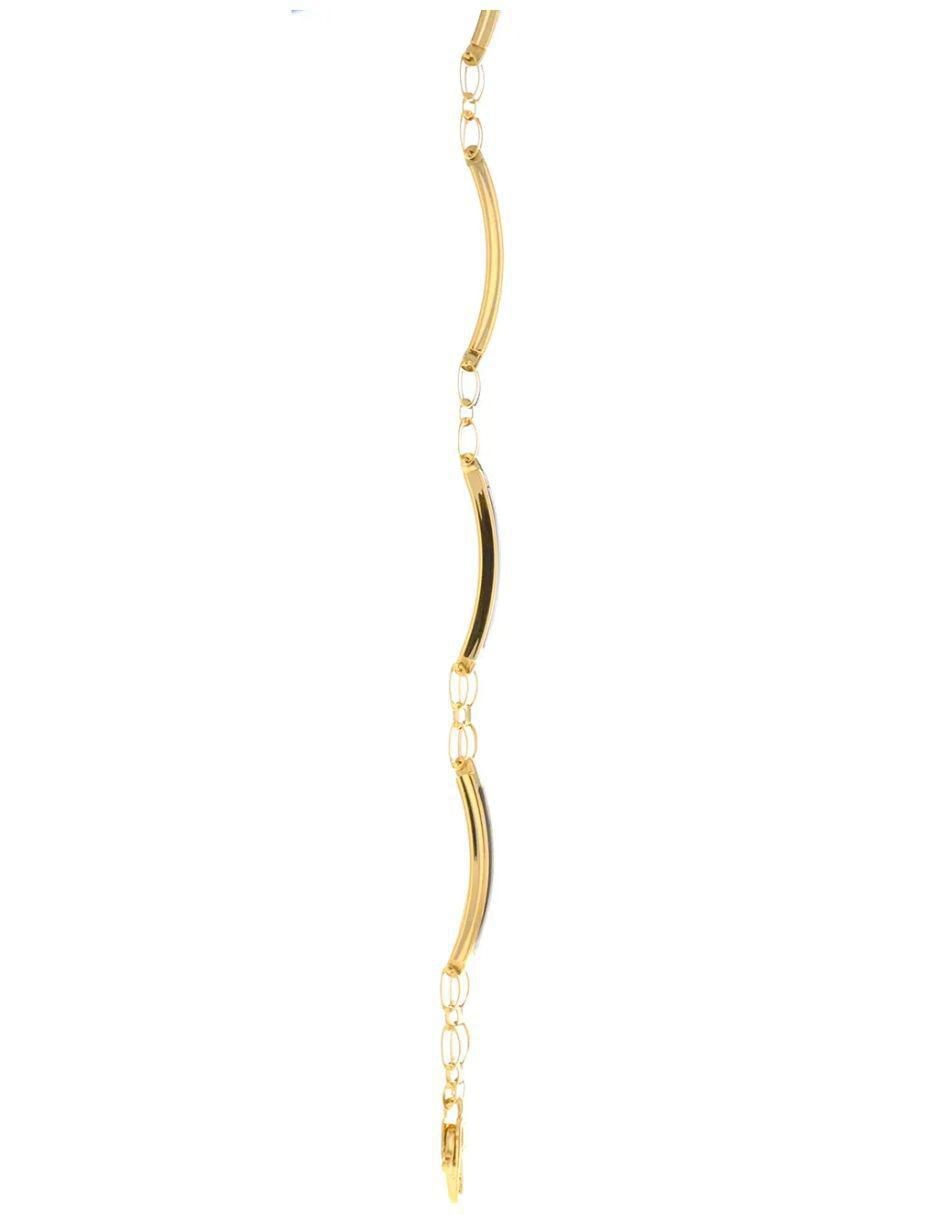 Pulsera de oro amarillo 14 K con acabado brillante 4