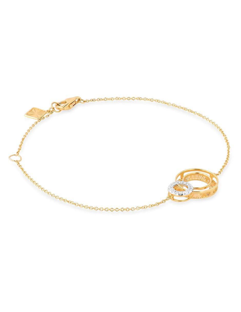 Pulsera de oro amarillo 14 K con acabado brillante 2