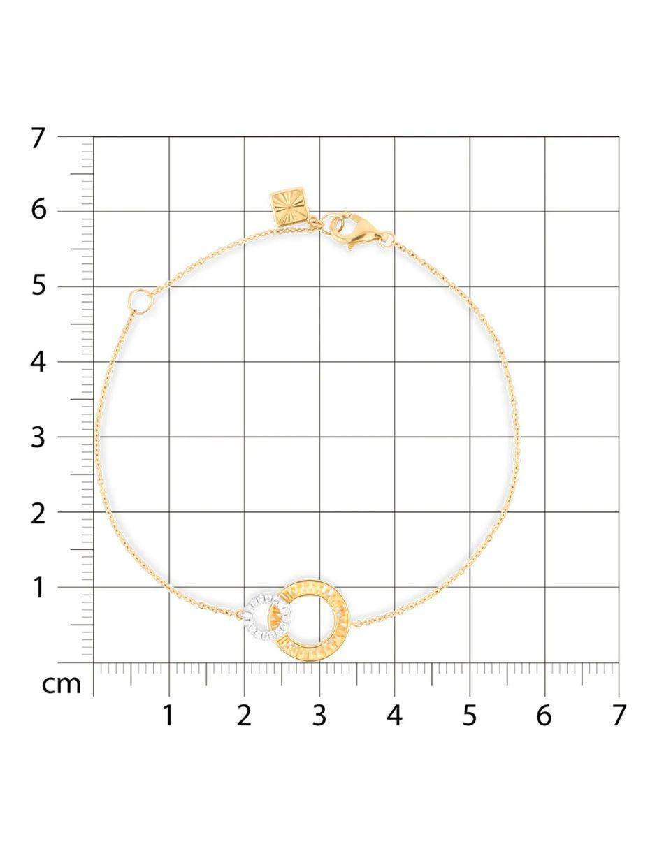 Pulsera de oro amarillo 14 K con acabado brillante 5