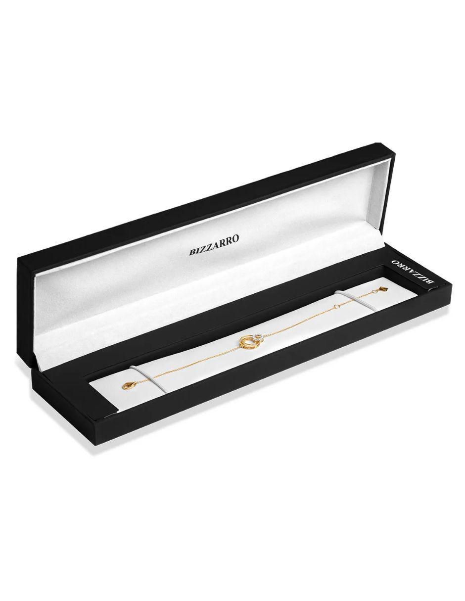 Pulsera de oro amarillo 14 K con acabado brillante 4