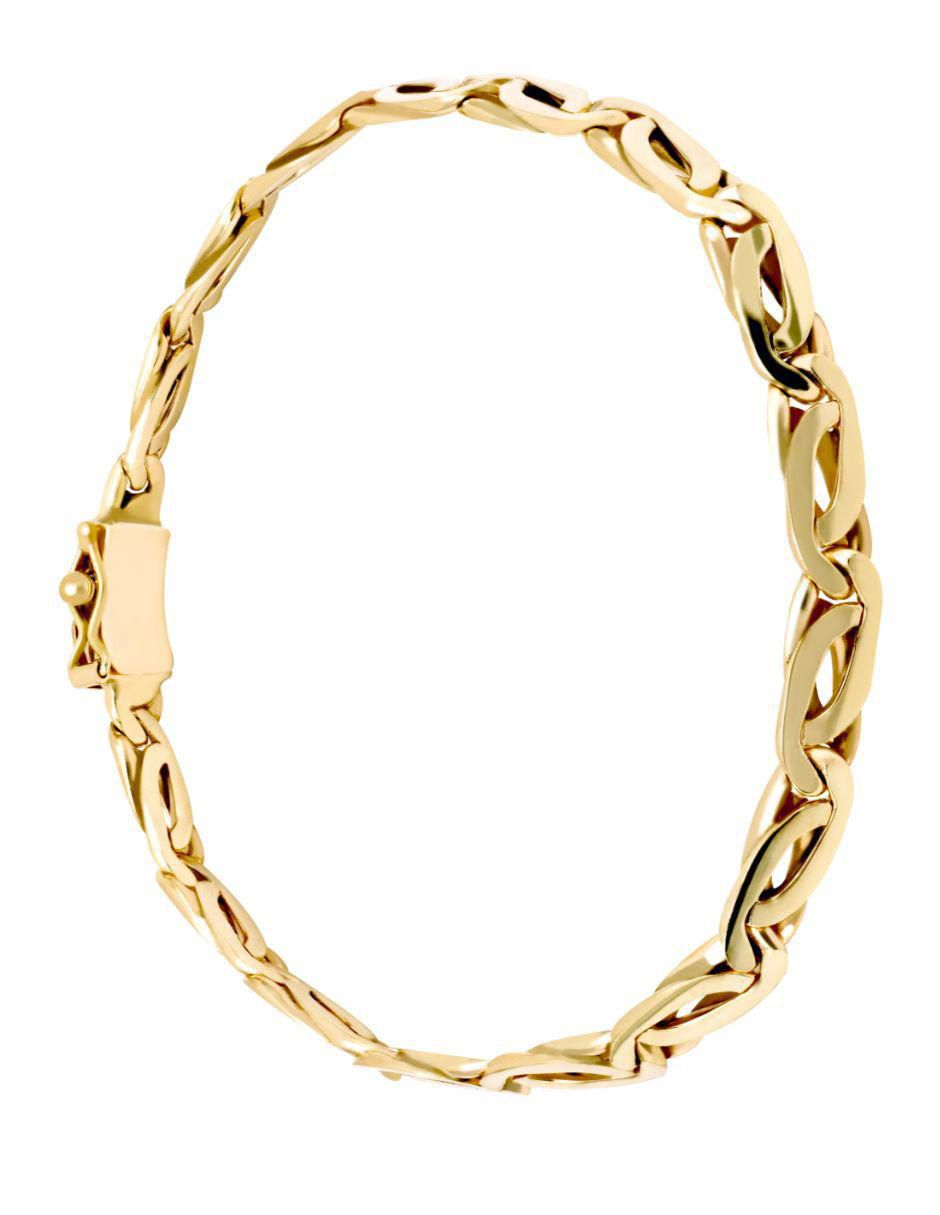 Pulsera de oro amarillo 14 K con acabado brillante 2