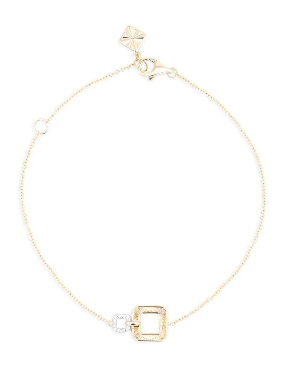 Pulsera de oro amarillo 14 K con acabado brillante