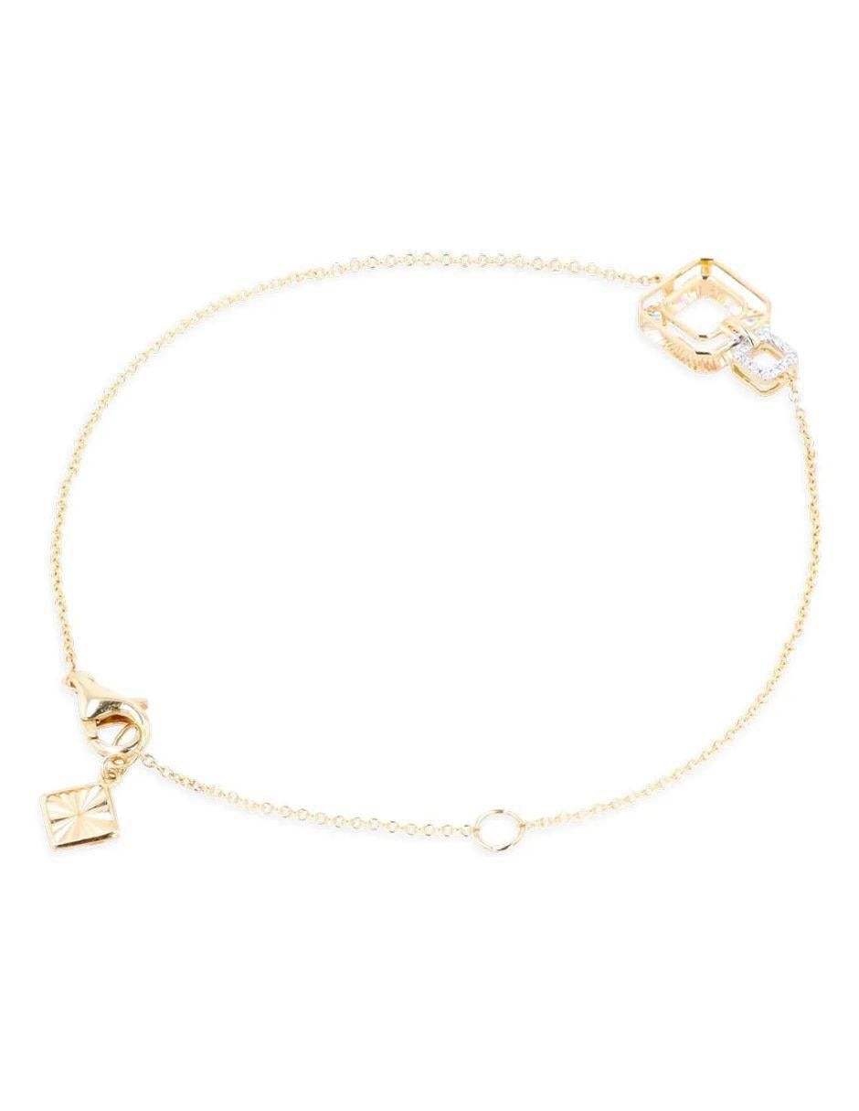 Pulsera de oro amarillo 14 K con acabado brillante 3
