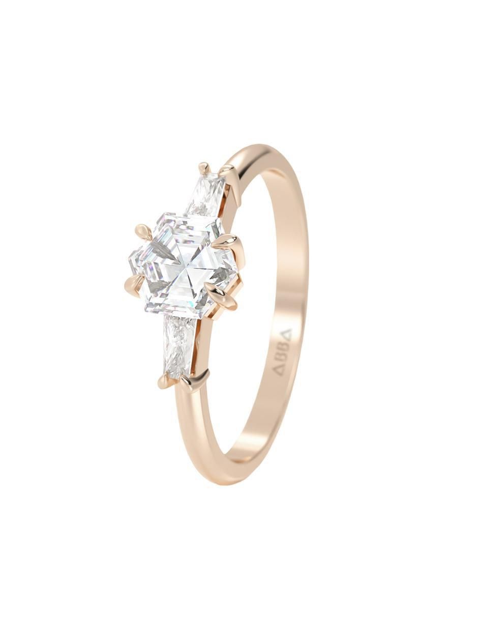 Anillo de compromiso de oro 14 k 2