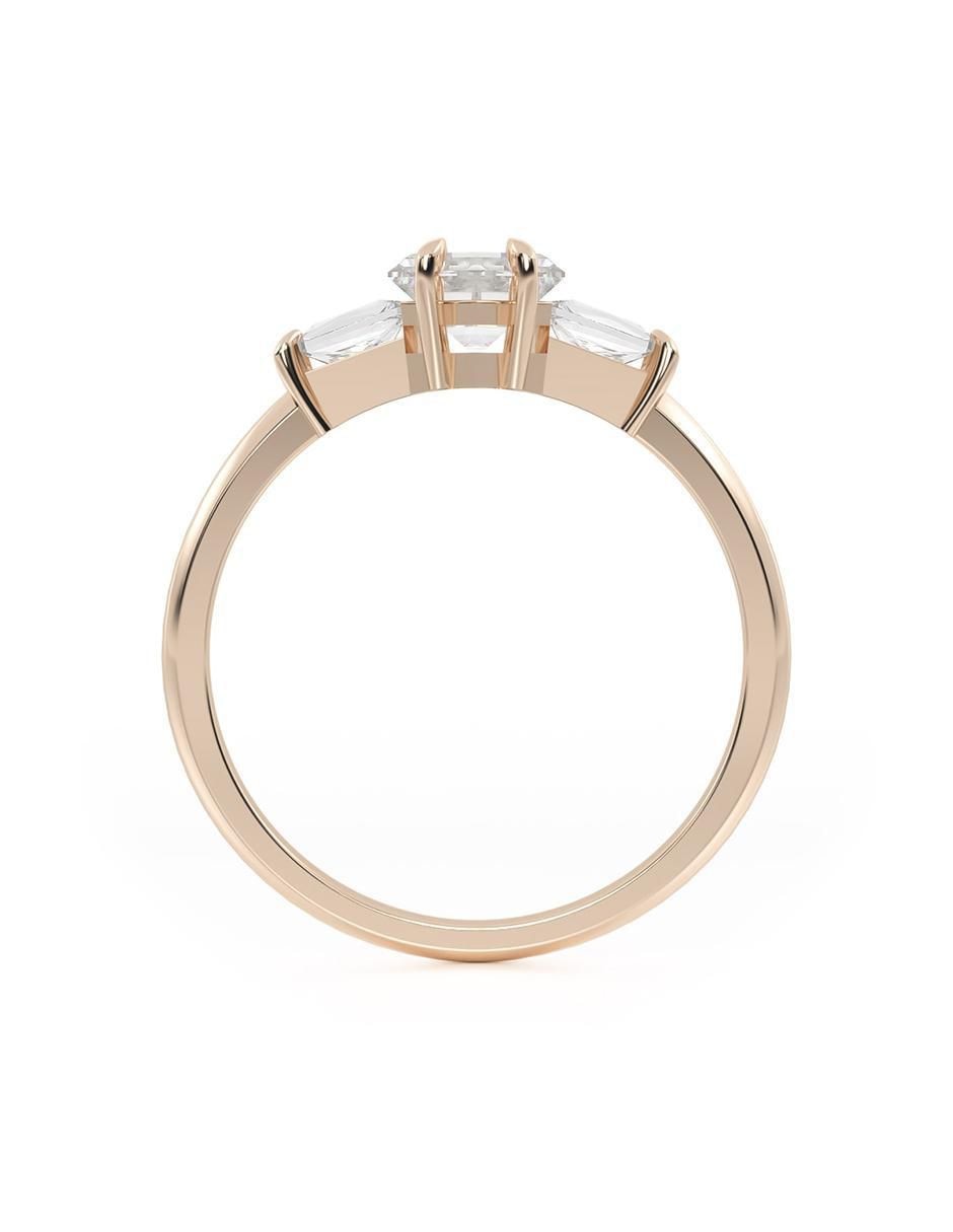 Anillo de compromiso de oro 14 k 3