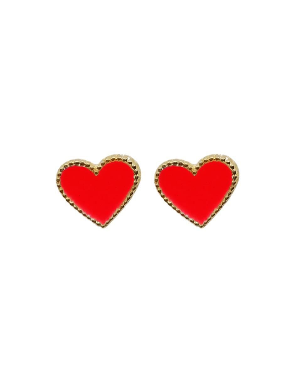 Broqueles "de (si aplica)" corazón no aplica mardia sin familia "de" oro 14 k "con acabado" texturizado sin gema
