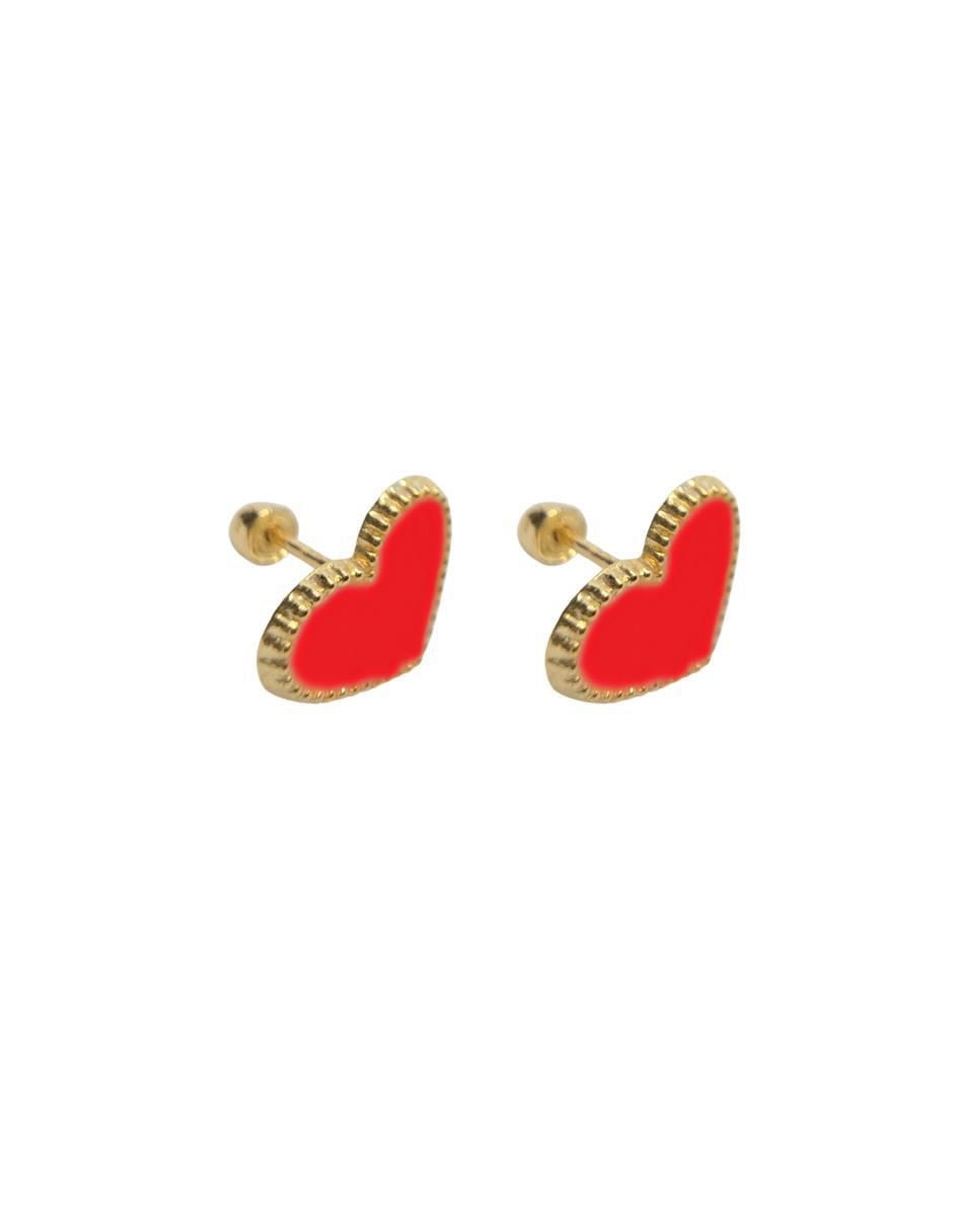Broqueles "de (si aplica)" corazón no aplica mardia sin familia "de" oro 14 k "con acabado" texturizado sin gema