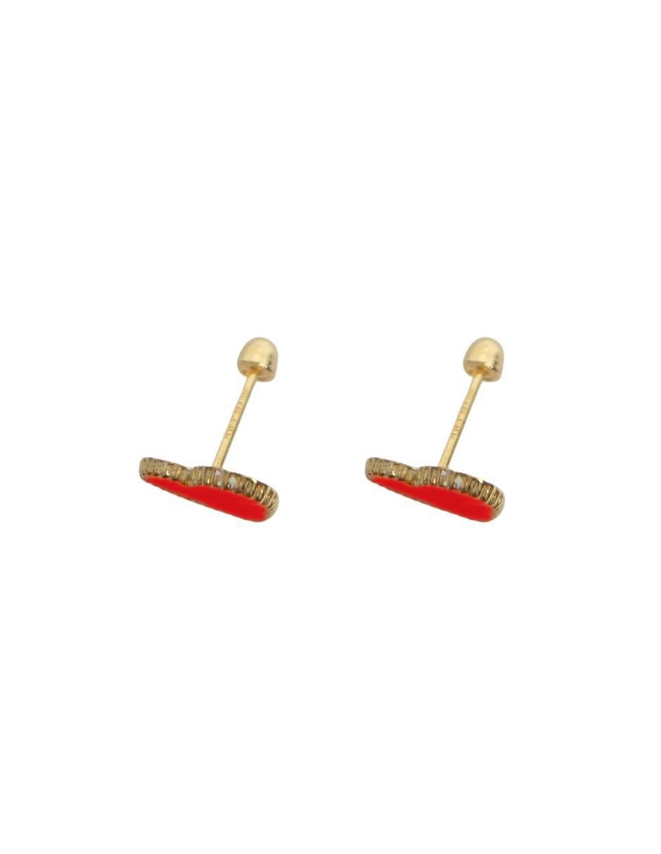 Broqueles "de (si aplica)" corazón no aplica mardia sin familia "de" oro 14 k "con acabado" texturizado sin gema