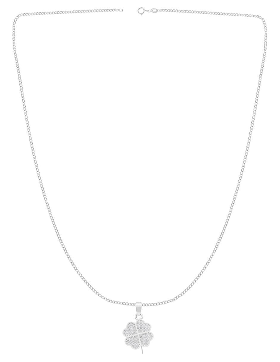 Collar con dije de trébol de plata P 925 2