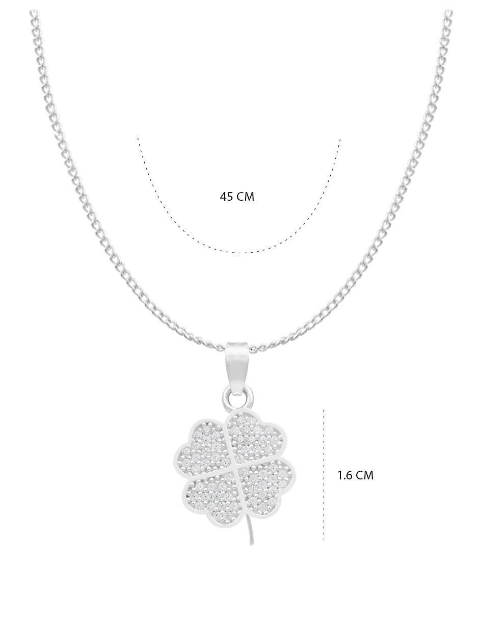Collar con dije de trébol de plata P 925 5