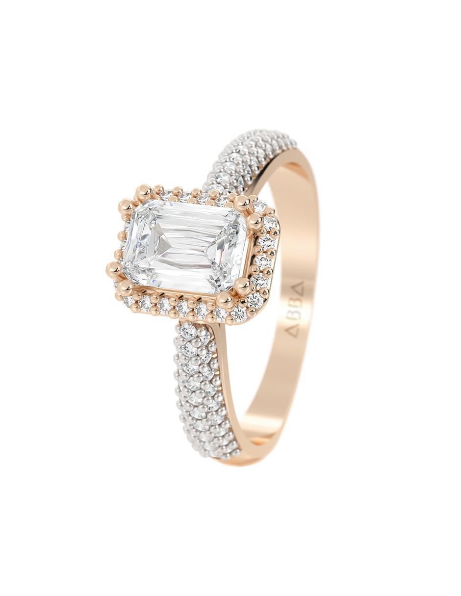 Anillo de compromiso de oro 10 k 2