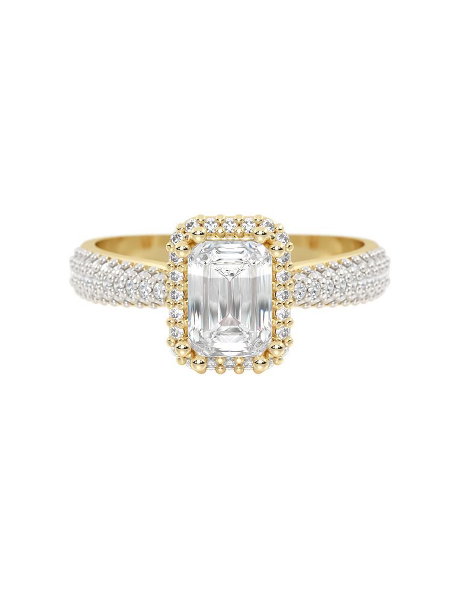 Anillo de compromiso de oro 14 k