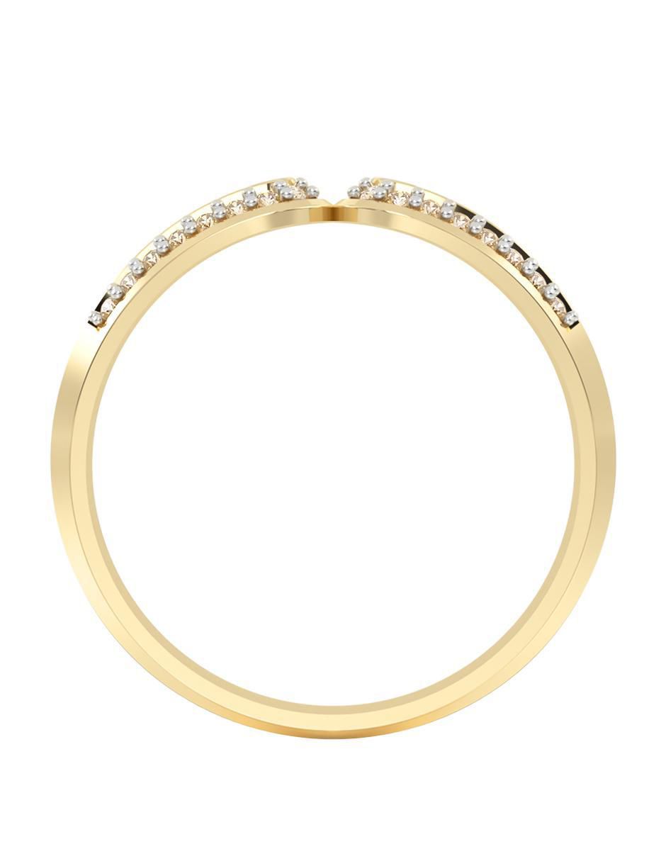 Argolla "de" oro 14 k abba joyas sin familia zirconia