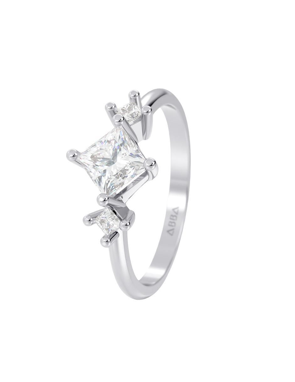 Anillo de compromiso de oro 14 k 3