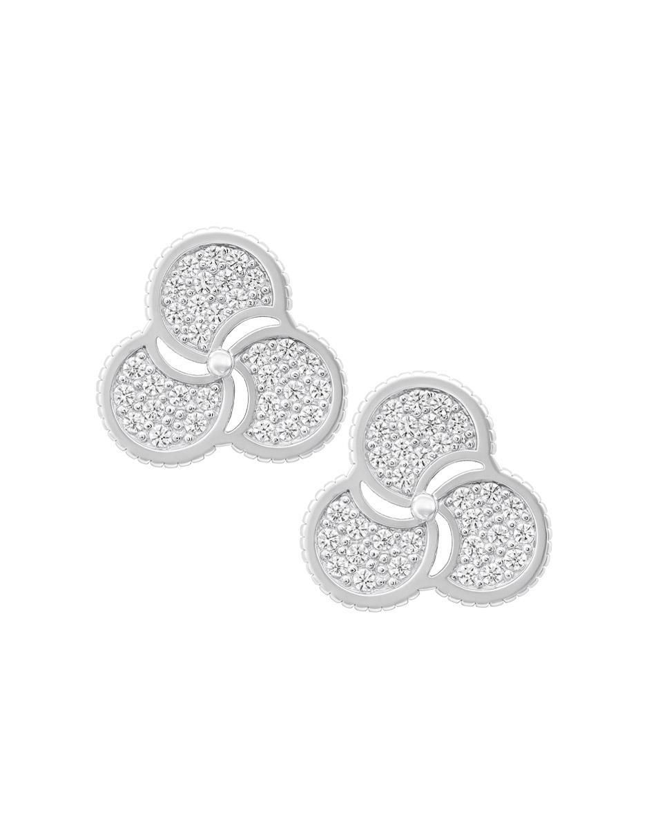 Aretes de plata P 925 con acabado pulido zirconia Aretes de plata P 925 con acabado pulido zirconia