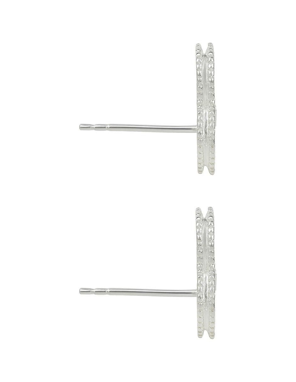 Aretes de plata P 925 con acabado pulido zirconia 4
