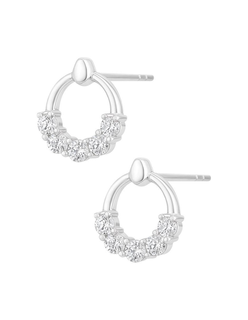 Set de aretes de plata P 925 con acabado pulido zirconia 3