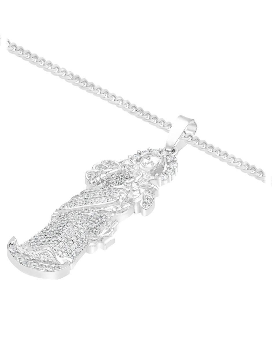 Collar con dije de virgen de plata P 925 2