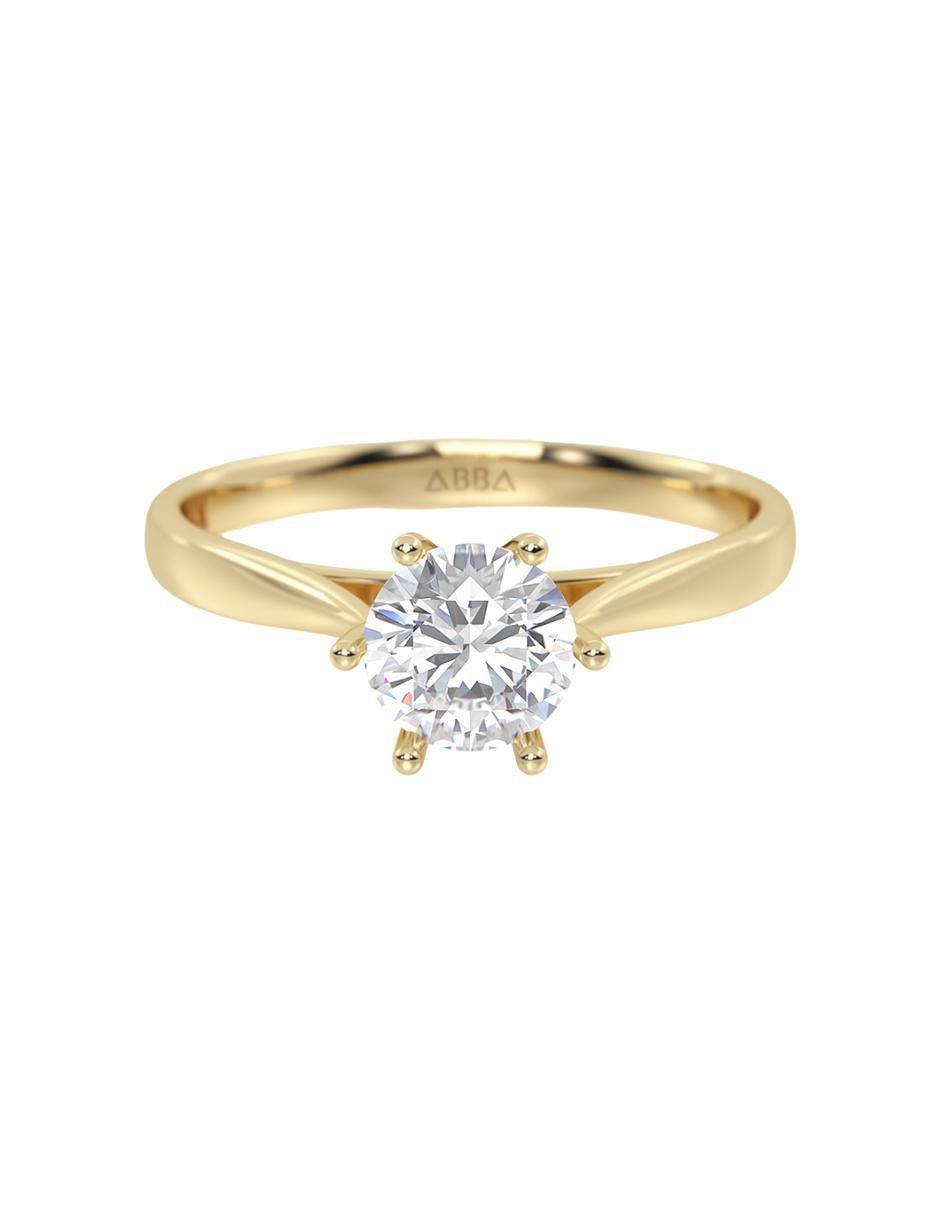 Anillo de compromiso de oro 10 k