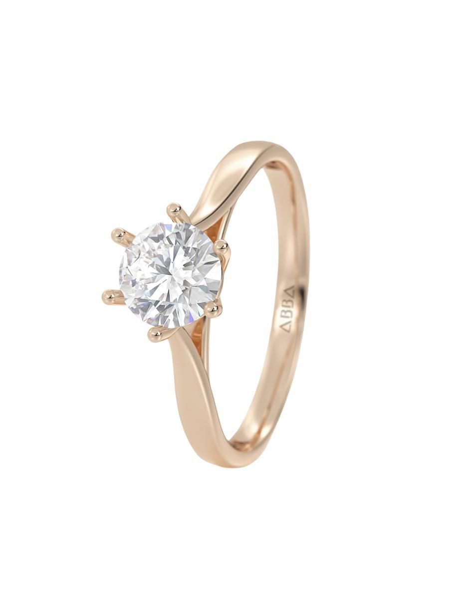 Anillo de compromiso de oro 14 k 3