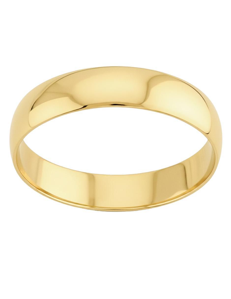Anillo circular 10 k de oro pulido