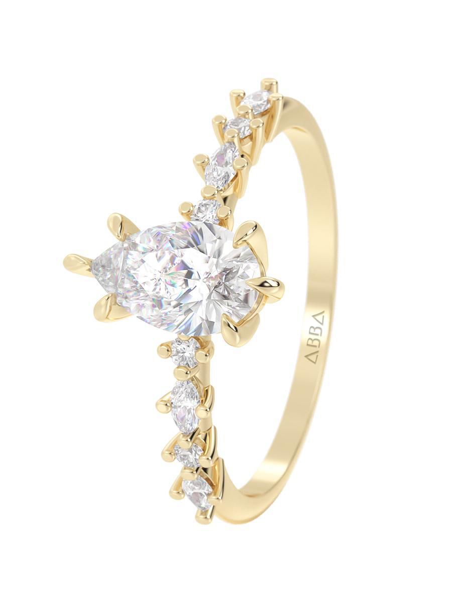 Anillo de compromiso 14 k 4