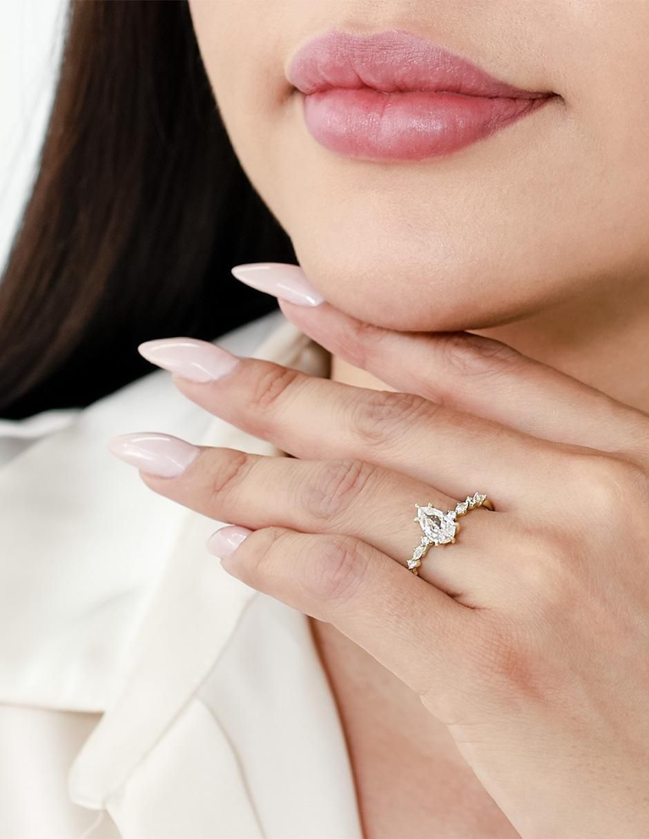 Anillo de compromiso 14 k 5