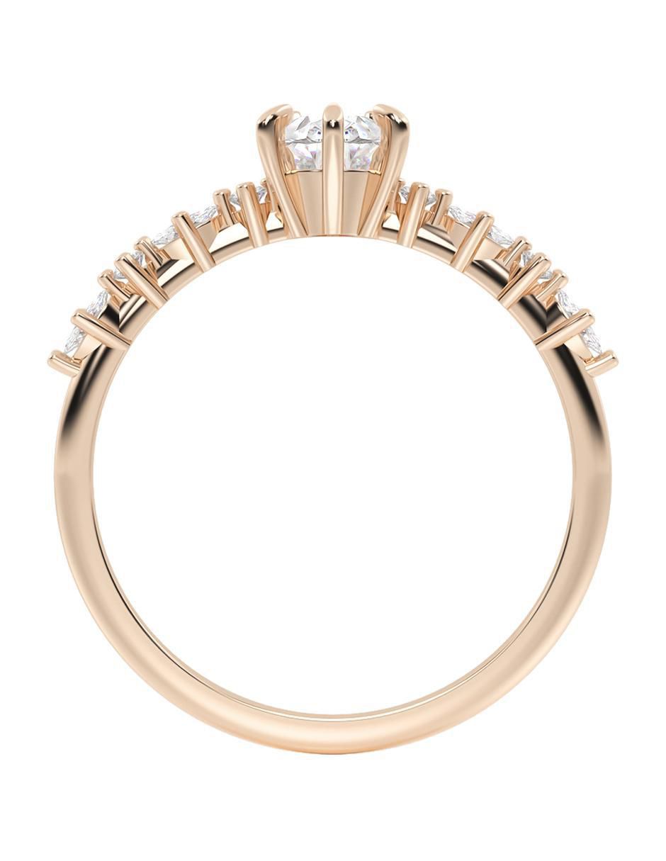 Anillo de compromiso de oro 14 k 2
