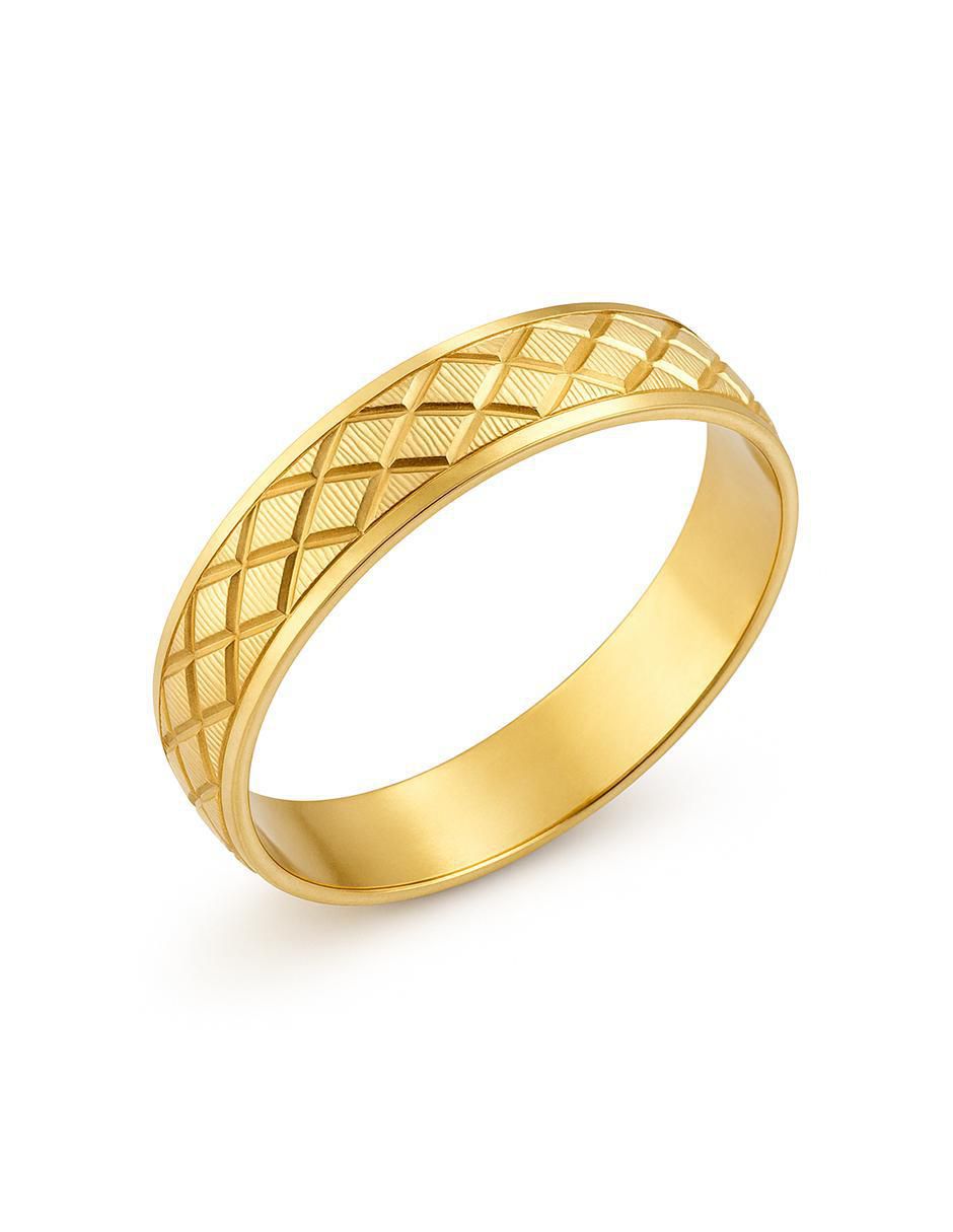 Anillo circular de oro pulido 2