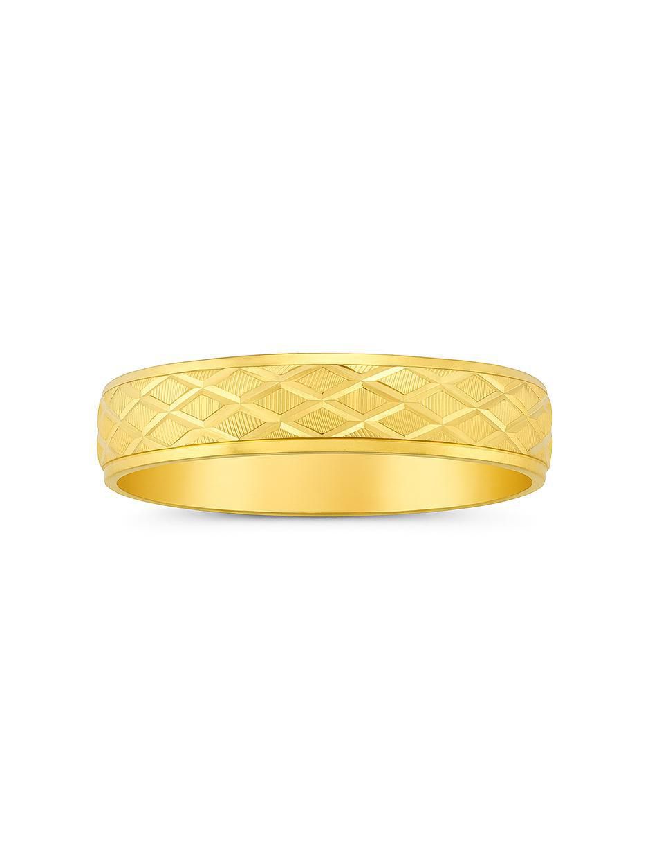 Anillo circular de oro pulido 4