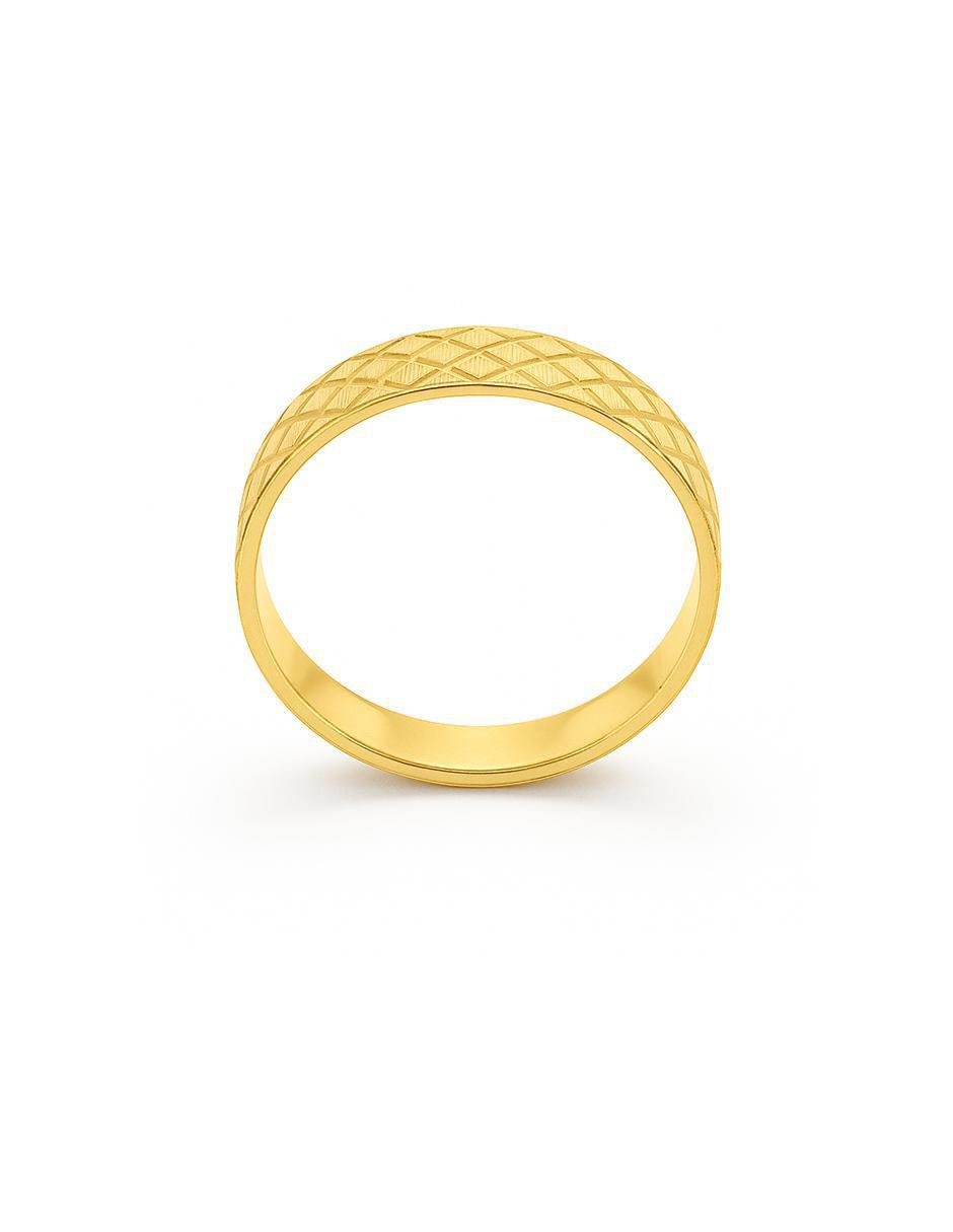 Anillo circular de oro pulido 5