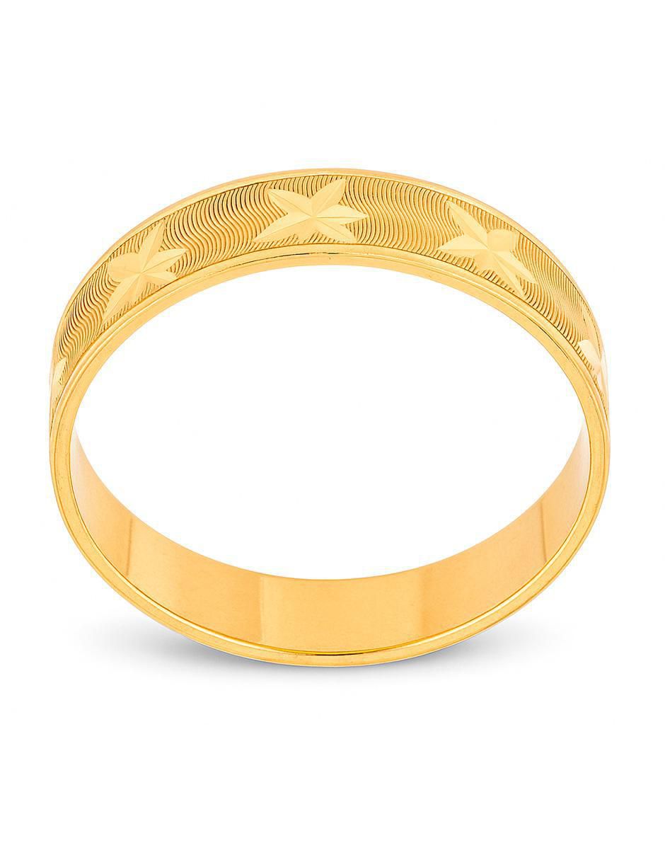 Anillo de estrella 10 k de oro brillante 4