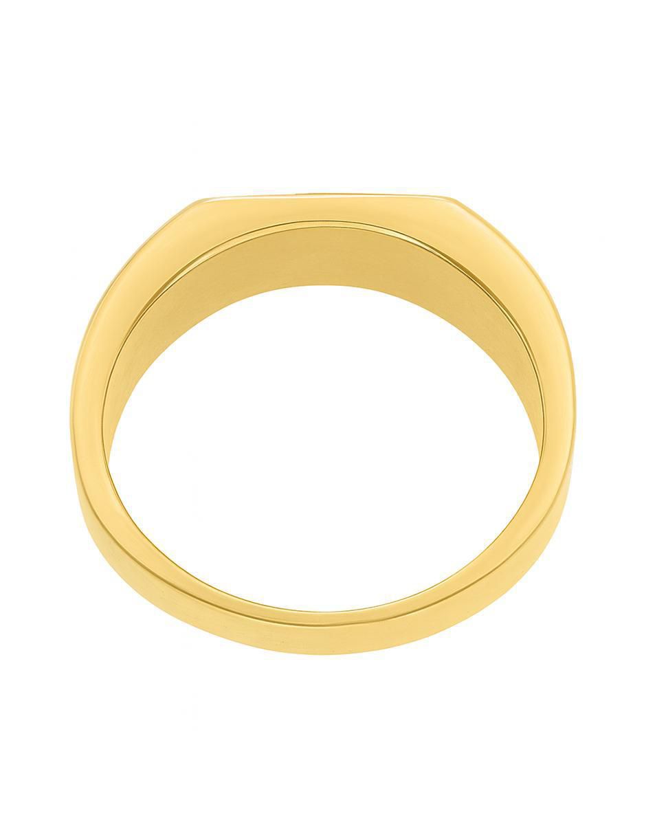 Anillo cuadrado 10 k de oro ónix brillante 2
