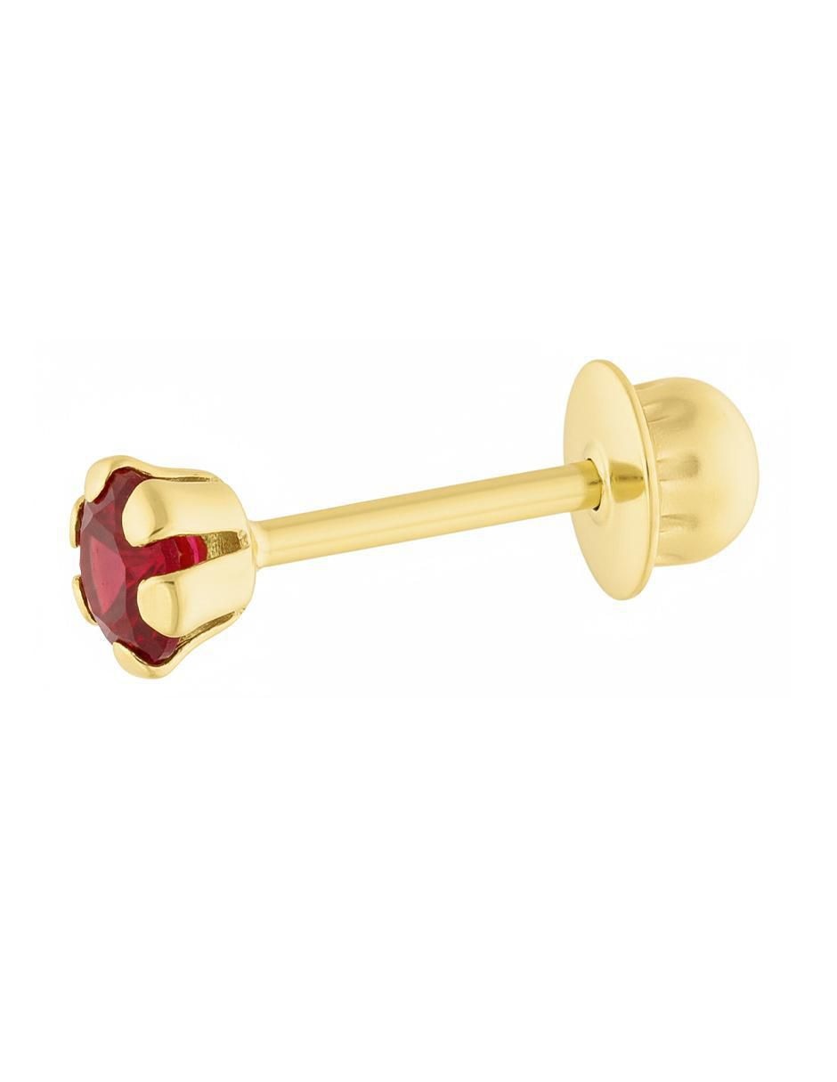 Broqueles de oro 10 K zirconia 3