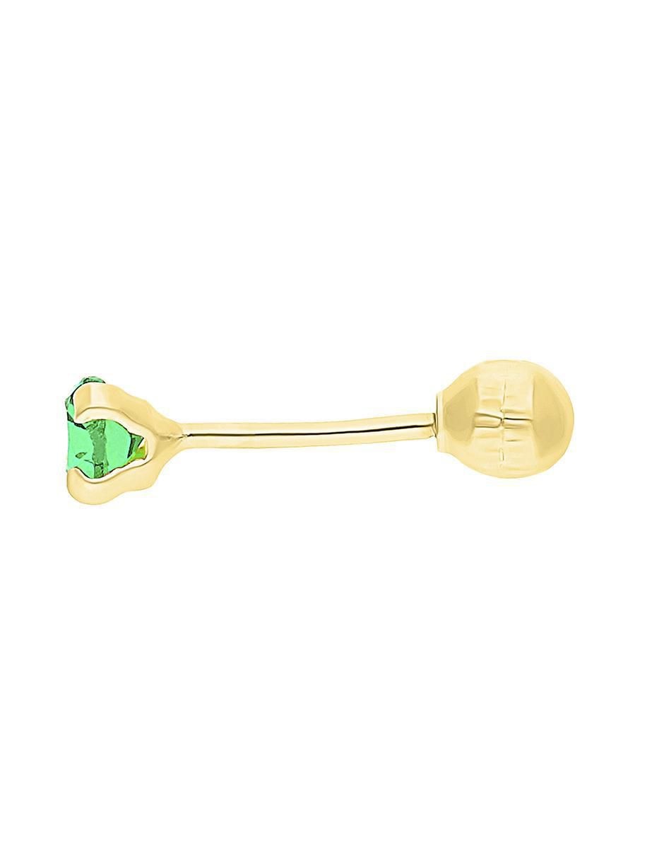 Broqueles de oro 10 K zirconia 3