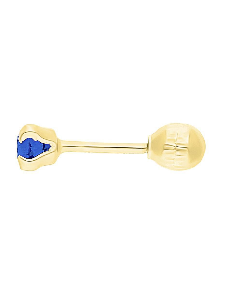 Broqueles de oro 10 K con acabado brillante zirconia 3